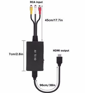 Adaptador de Audio CVBS/Video compuesto compatible con 1080P/720P para proyector HDTV PS2/3 N64 Wii STB Blue-Ray RCA a HD convertidor AV2HDMI - Product Image 3