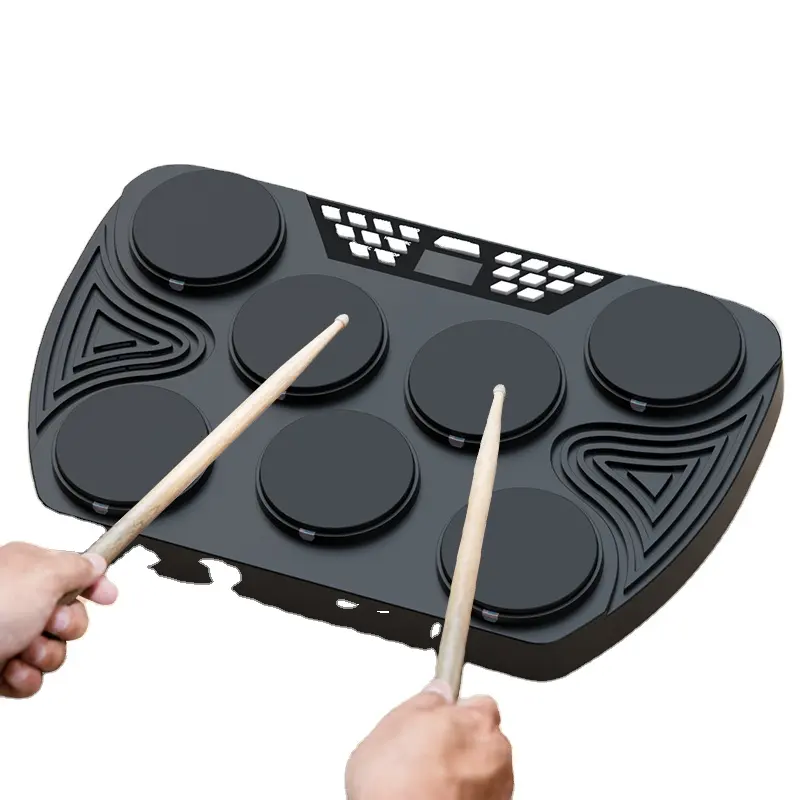 Instrumentos de percusión musicales profesionales, juego de batería eléctrica Digital pequeña, Kit de batería electrónica portátil