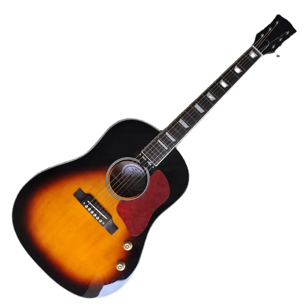 Flyoung 41 Polegadas Acoustic Guitar Sunburst Tabaco J160E Modelo Top Sólida