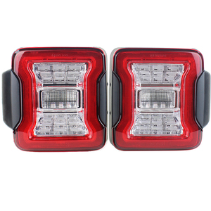 Red Clear Lens JLU ไฟท้าย LED,สำหรับ JL 2018-2021 Plug & Play พร้อมสัญญาณไฟเลี้ยวไฟถอยหลังช่วงกลางวัน - Product Image 1