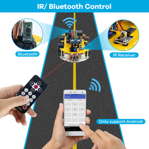 LAFVIN Robotics Education 4WD Kit Robot Robot telaio intelligente per Arduino con Tutorail