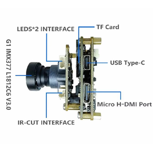 Custom IMX377 Cmos sensore di immagine CVBS modulo fotocamera 4K 30FPS 12MP telecamera industriale grandangolare EIS H.264 modulo telecamera di rete - Product Image 4