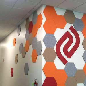 Mật độ cao không độc hại 100% polyester tái chế vật liệu bảng điều khiển âm thanh 3.pet cảm thấy âm thanh hấp thụ Trần Bảng âm thanh - Product Image 4