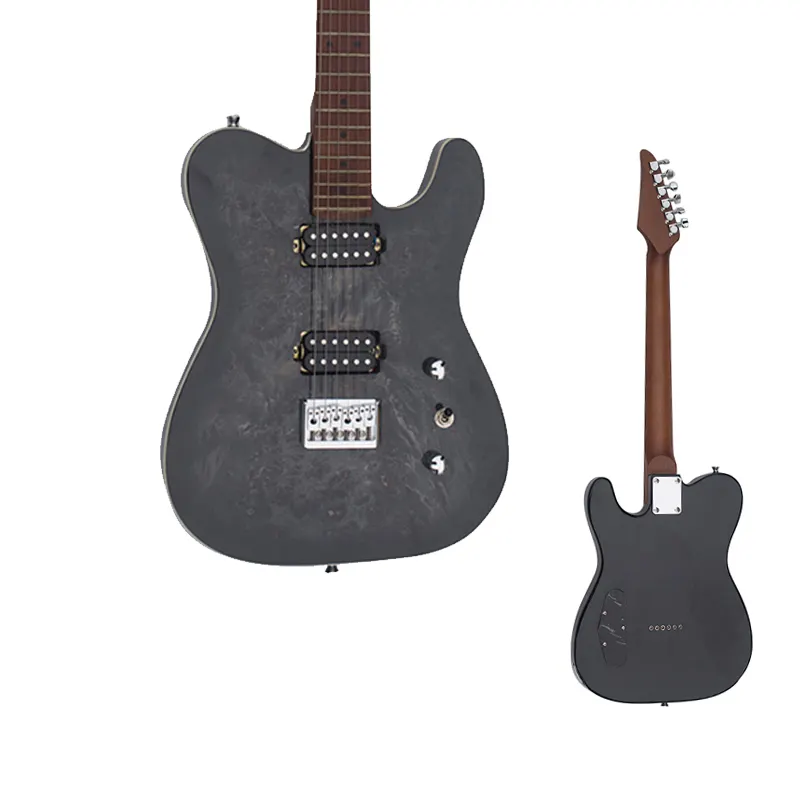 פופ חדש TL גיטרה חשמלית גוף צפצפה שחור מקבל סיטונאי מפעל בס גיטרה חשמלית בהתאמה אישית
