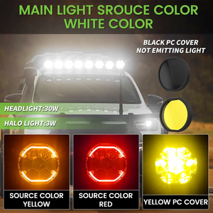 Esnek 42 inç havai Linkable Amber Offroad araba nokta Pod modüler Led sis/sürüş işık bar için Pickup SUV ATV - Product Image 4