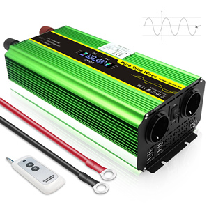 Pantalla LCD 2000W DC 12V a AC 220V Tarjeta de fase dividida Inversores de potencia de onda sinusoidal pura - Product Image 1