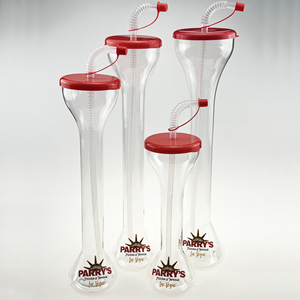 12OZ/17OZ/24OZ/<span class=keywords><strong>33OZ</strong></span> parti metrelik bardak AndLed Yard pipetli bardak kapaklı
