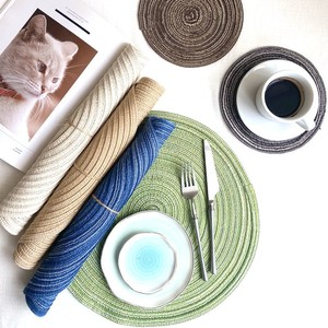 廉价多色圆桌垫家用苎麻编织防滑垫 - Product Image 3