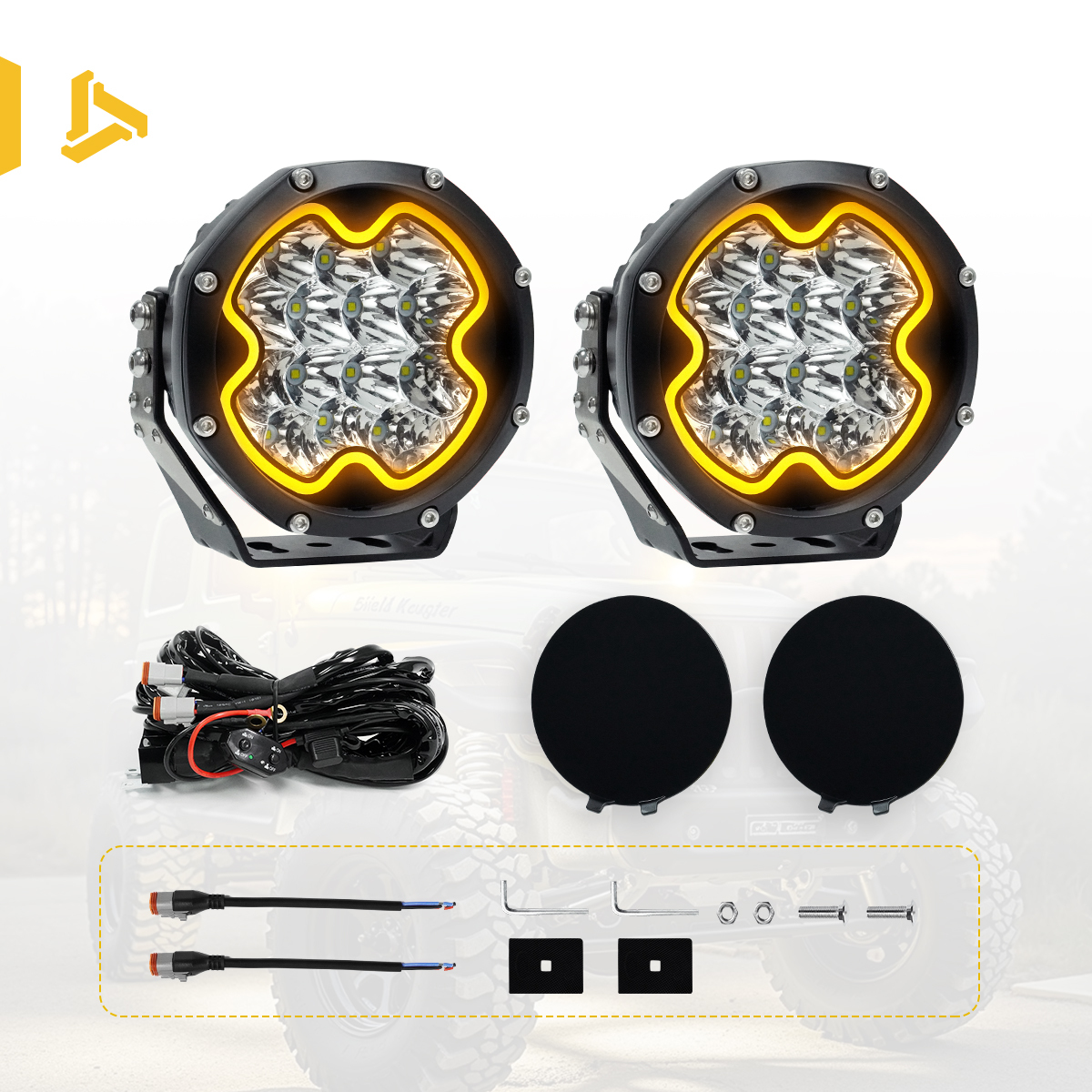 Light Kit ( Pair + Black Cover + Wire Harness)