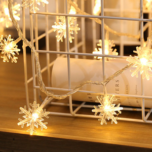 LED copo de nieve Navidad cadena luz Feliz árbol de Navidad guirnalda decoración del hogar Luz para adorno de fiesta - Product Image 4