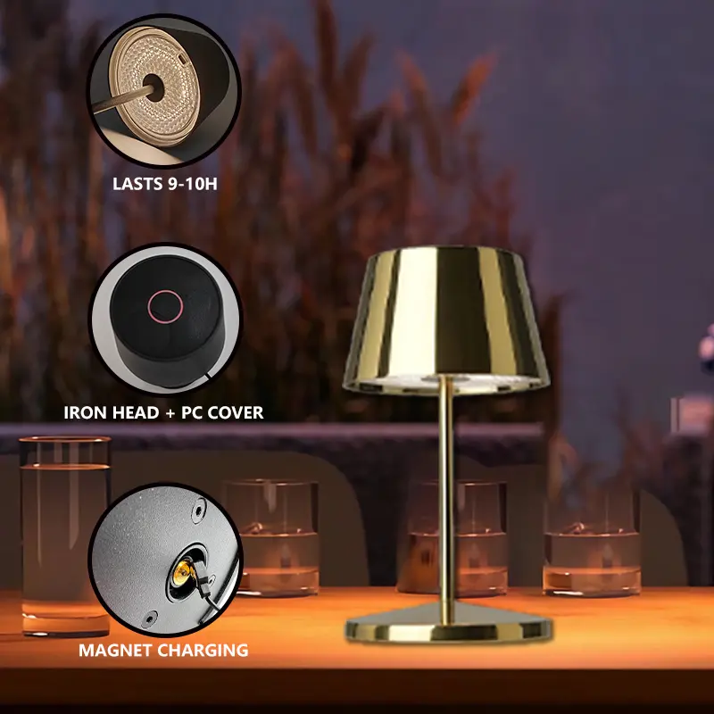 Mudando a cor do humor Luz Sala Bedside decorativa Elegante Egg Forma Cordless Table Lamp