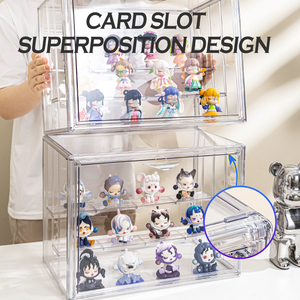 Estuche de exhibición a prueba de polvo, caja de almacenamiento transparente, escaparate de colección de figuritas, cubo acrílico para muñecas de juguete apilables - Product Image 4