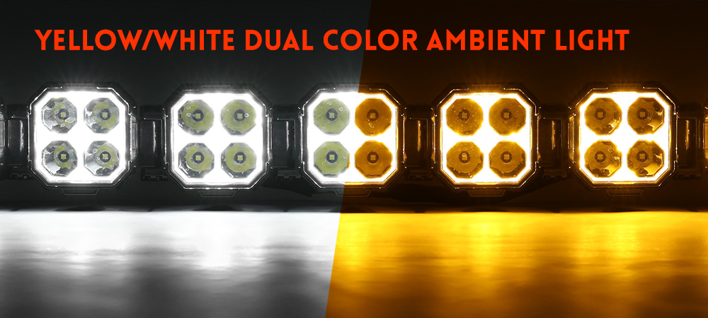 Blanco+Ámbar y Retroiluminación Blanca