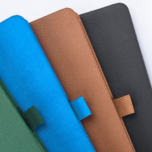 Venta al por mayor personalizado A4 con correa elástica PU diario cuaderno impreso logotipo de la marca diario Bloc cuaderno de notas de cuero PU - Product Image 2