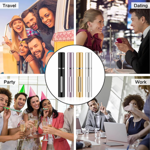 زجاجة بخاخ بخاخ بمضخة عطر فارغة صغيرة نحيفة 5 من الألومنيوم قابلة لإعادة الملء - Product Image 4