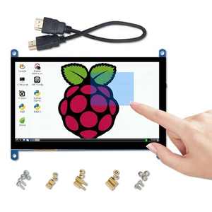Raspberry Pi3 Pi4 Pi 4 4B 3B + Sensor Pantalla KIT TFT 1024x600 Raspberry Pi Pantalla IPS LCD Monitor 7 pulgadas Pantalla táctil KIT