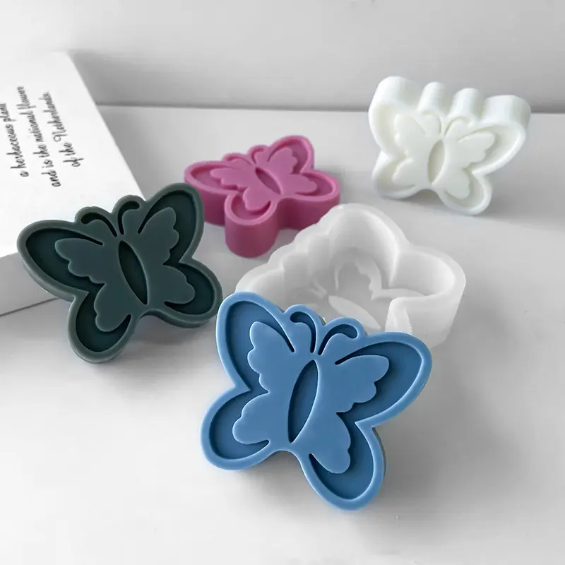3D nuovo stampo a forma di farfalla candela in Silicone per saponi fatti a mano candela fai da te