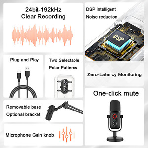 RGB-Gaming-Mikrofon-Support-Programmierung für profession elle Gamer Podcast-Mikrofon USB-Typ-C-Gaming-Mikrofone