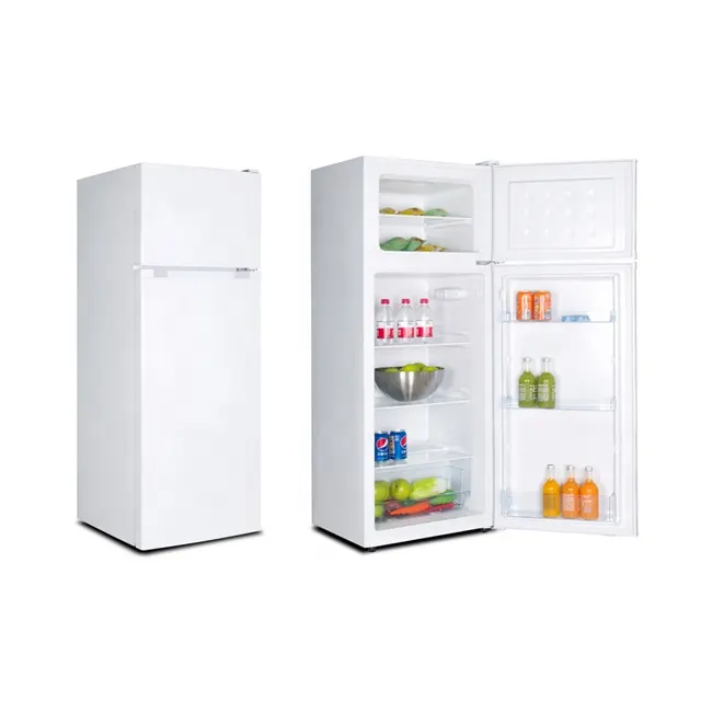 Refrigerador de dos puertas con llave, descongelación doméstica montada en la parte superior, 230L