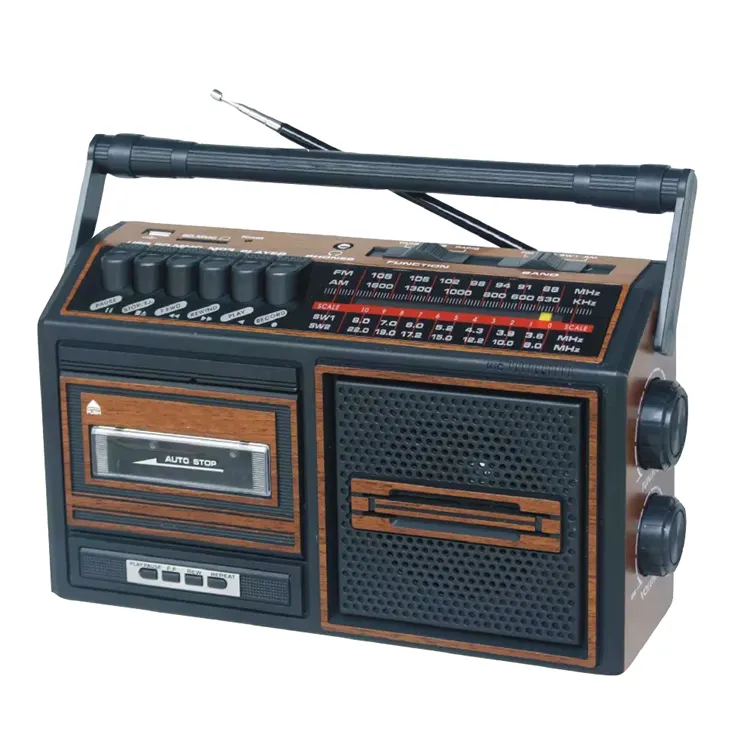 Антикварный большой радиус действия старые винтажные Am Fm Usb Tf BT записывающее портативное радио