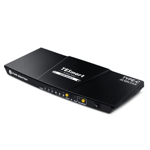TESmart 3端口usb-c KVM交换机4K60Hz，带USB集线器和音频端口3x1 KVM切换器 - Product Image 1