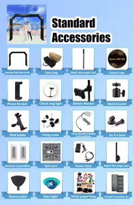 Parti fotoğraf kabini 360 Selfie makinesi için yeni tasarım havai Top Spinner Led ışıkları gökyüzü havai 360 fotoğraf standında uzaktan kumanda - Product Image 4