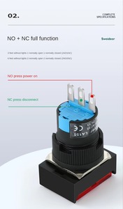 Pulsante momentaneo autobloccante in plastica da 16mm 3pin 6pin per iniziare le macchine Arcade di forma rettangolare/quadrata/rettangolare - Product Image 6