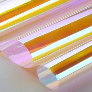 Rosso arcobaleno iridescente per animali domestici pellicola per finestre antigraffio protezione solare Cellophane adesivo copertura per finestra decorativa - Product Image 2