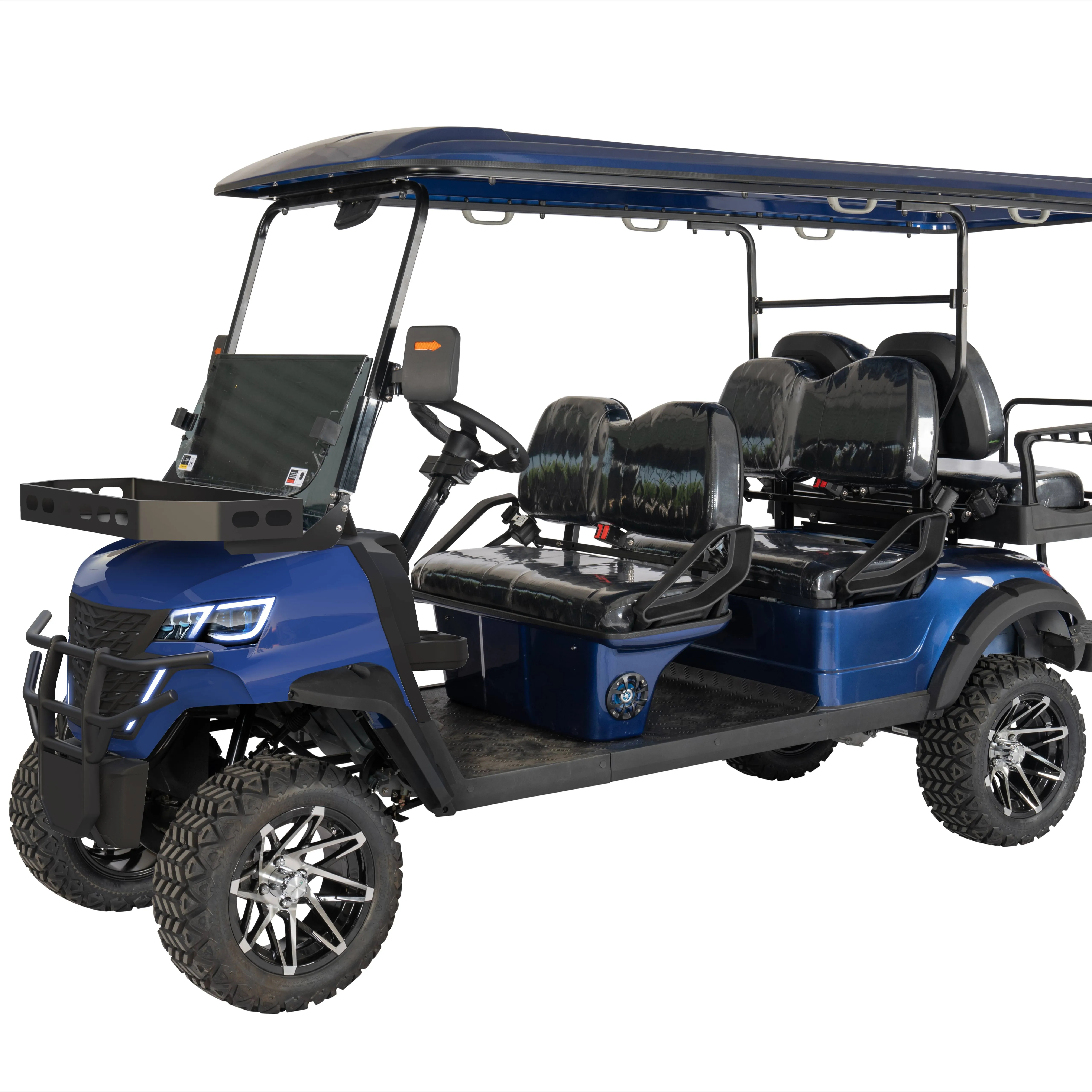 Carrito de golf eléctrico todoterreno, carrito de golf con marco de aluminio, 4 + 2 plazas, 72V