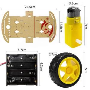 4WD-6CM 4/2WD Robot intelligente kit di telaio per auto con Encoder di velocità di formazione per lo studente - Product Image 3
