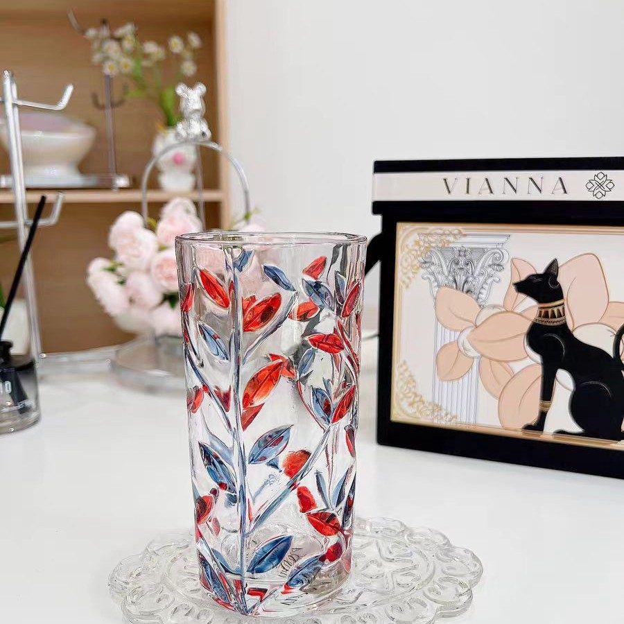 Red vine wine glass
