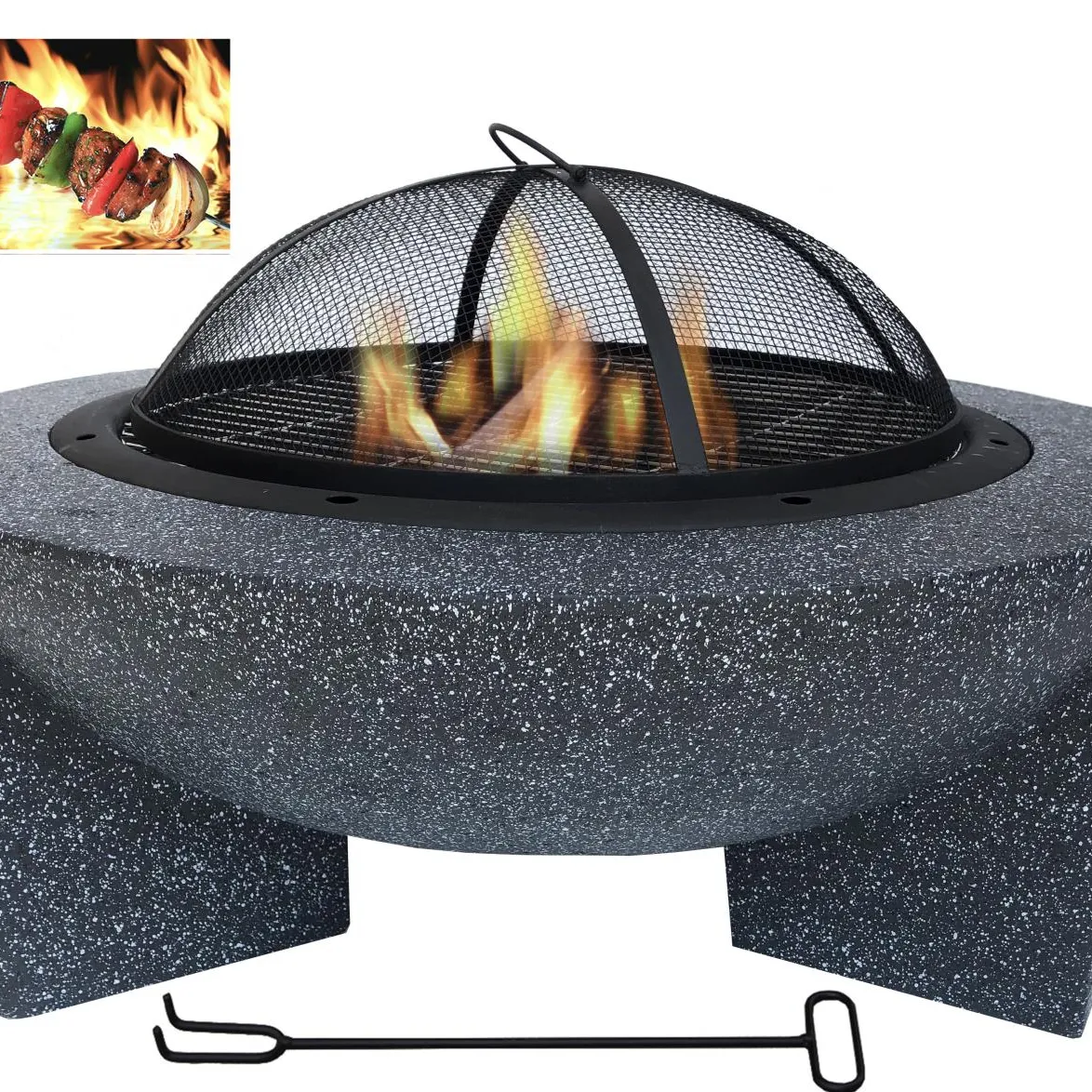 Fibra de cimento pedra fire pit