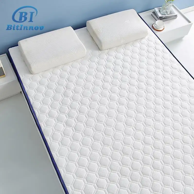 Colchón de látex Bitnover, Tailandia, antiácaros, transpirable, muebles naturales para el hogar, cama de masaje para dormitorio, tejido contemporáneo de 50mm