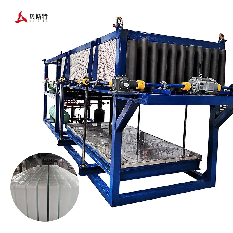 Automatische 5-Tonnen-Maschine zur Herstellung von industriellen Eisblöcken Automatische Zugabe von Wasserwürfel-Eismaschinen kristall