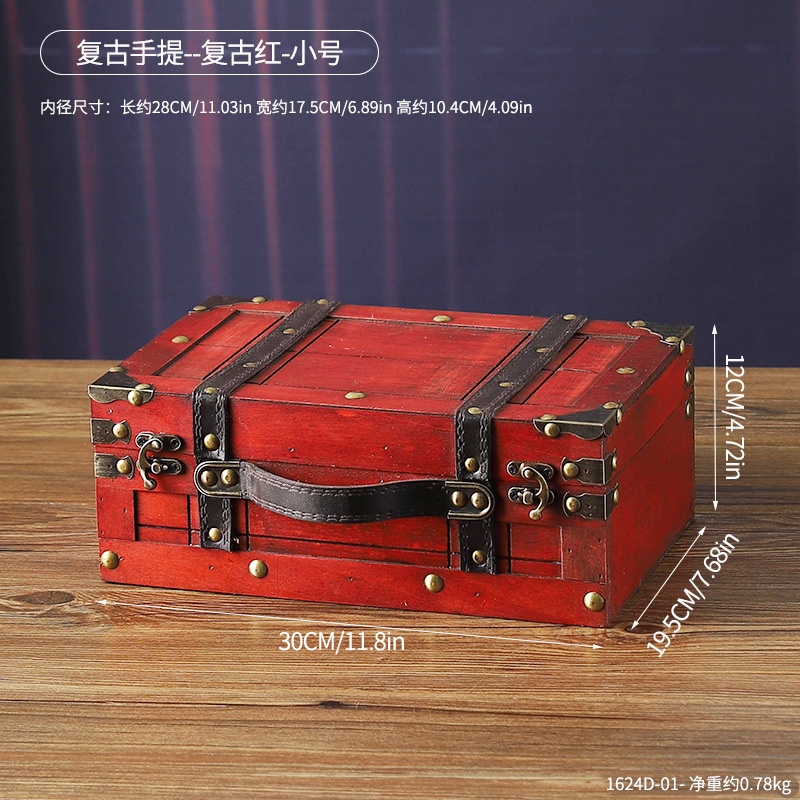 1624D-01 Retro Handbag - Retro Red - Small