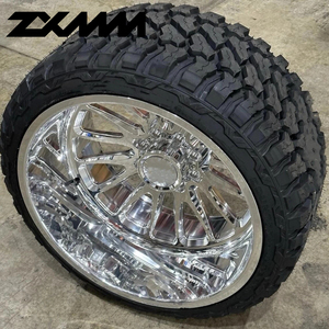 ZXMM Deep Lip Forged Poliertes Rad für LKW Ford F150 F250 F350 Silver ado1500 2500 3500 Alloy Ram 6x139.7 8x180 8x165.1 - Product Image 3