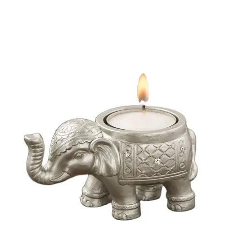 Luxe Moderne Nordique Indien Thé Lumière Animale D'éléphant De Décoration de Bougeoir De Mariage