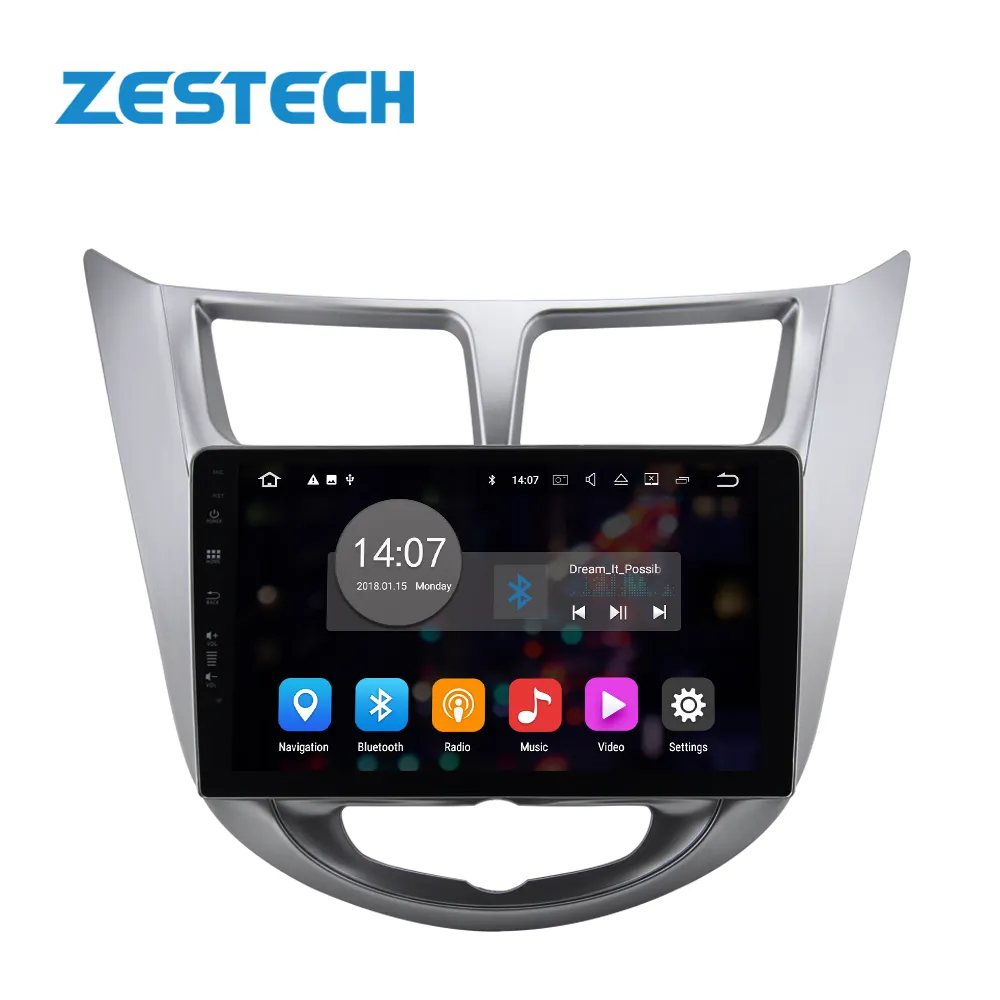 Radio Estéreo con gps para coche, radio con reproductor, 2 din, pantalla táctil, navegador, para Hyundai VERNA/Accent