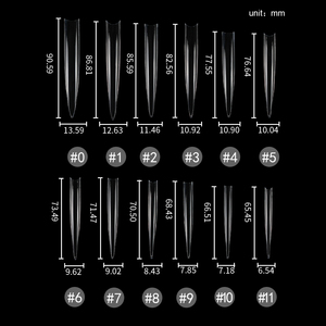 Yeni ekstra uzun yarım kapak yapay İpuçları tasarım sivri traceless özel Stilettos toplu Nail İpuçları kadın çivi uzatma - Product Image 5