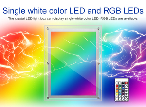 超薄透明框架无框广告单面丙烯酸 RGB LED 水晶灯箱 a1 a3 显示海报框架彩色 led - Product Image 3