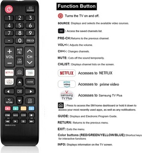 Sostituzione universale del telecomando Smart TV per tutti i telecomandi della serie TV Samsung con pulsanti funzione rapida - Product Image 2