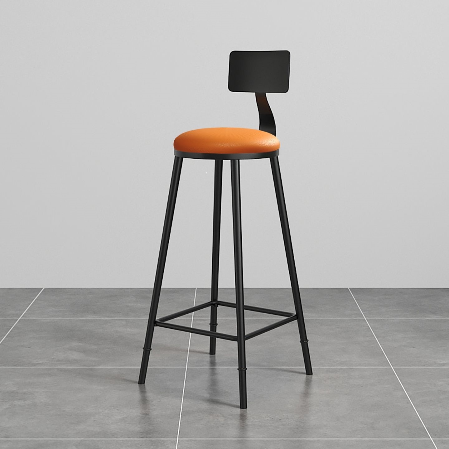 Avec dos en cuir orange