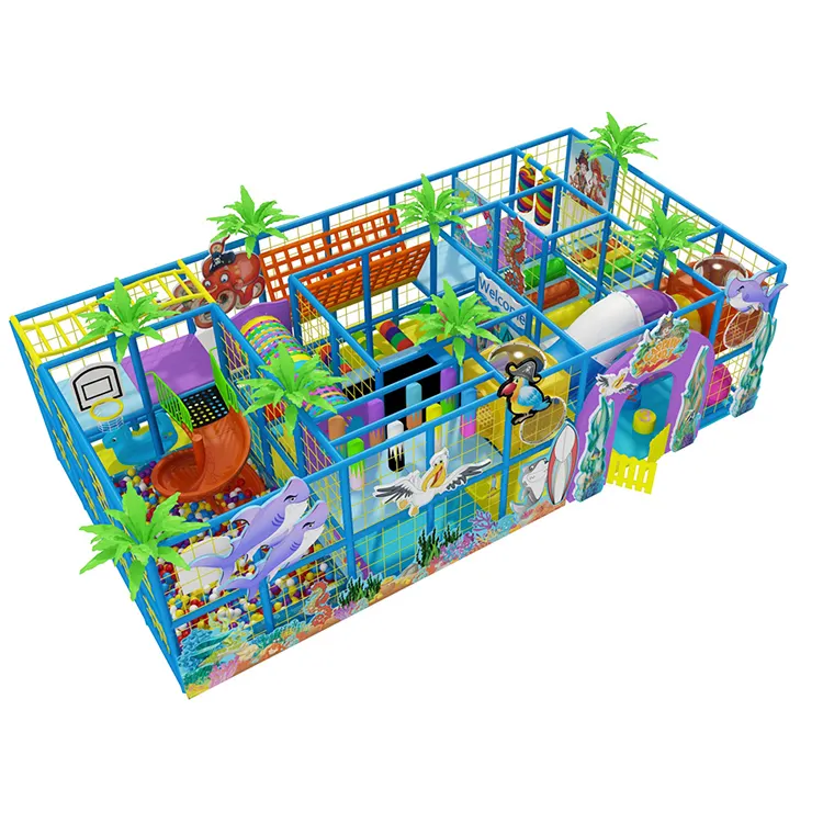 Kinder Mini-Spiele Schloss Indoor-Spielplatz Kinder spielen Haus Sportplatz Spielplatz Rutsch ausrüstung