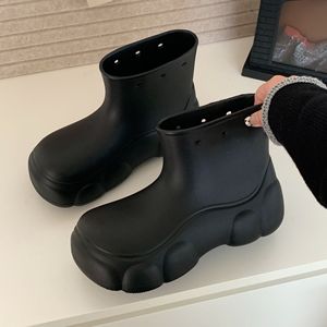 XIXITIAO מגפי גשם גומי לבנים נעלי נשים עמיד למים סיטונאי חיצוני נשים eva מגפי גשם לנשים