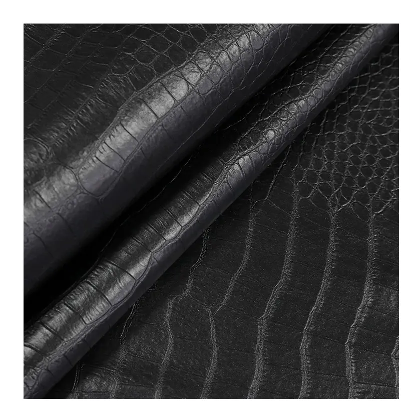 Fabbrica diretta personalizzata in rilievo di coccodrillo in rilievo 3D Texture sintetica sintetica finta pelle tessuto per la realizzazione di borse Notebook