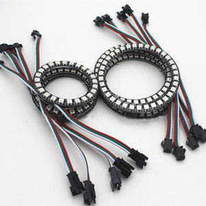 DC5V WS2812B adresli daire halka 2812 RGB piksel IC dahili LED modül lamba 8/16/24/35/45 LED siyah/beyaz PCB Panel ekran - Product Image 3