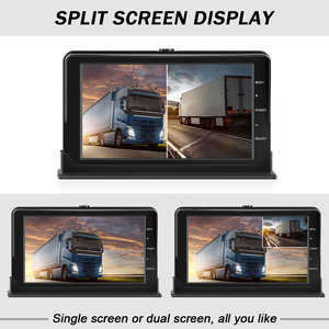 Monitor digital de 7 pulgadas para coche, cámara de visión trasera, DVR, dash cam, lente dual, grabadora de vídeo para camión, autobús, RV - Product Image 3