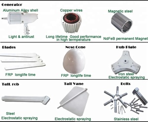 Ev kullanımı için MPPT denetleyicisi ile yatay eksen rüzgar türbini jeneratör 1.5kw çin fabrika - Product Image 3
