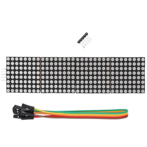 <strong>MAX7219</strong> Dot Matrix Module Microcontroller 4 In One Display with 5P Line 4 in 1 Red/Green