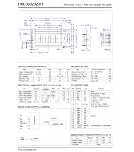 Matriz de puntos 5x7 Fuente de caracteres STN Amarillo Verde Modo 8x2 Tipo Alfanumérico LCM Interfaz paralela de 8 bits Fuente de alimentación de 5V o 3V - Product Image 4